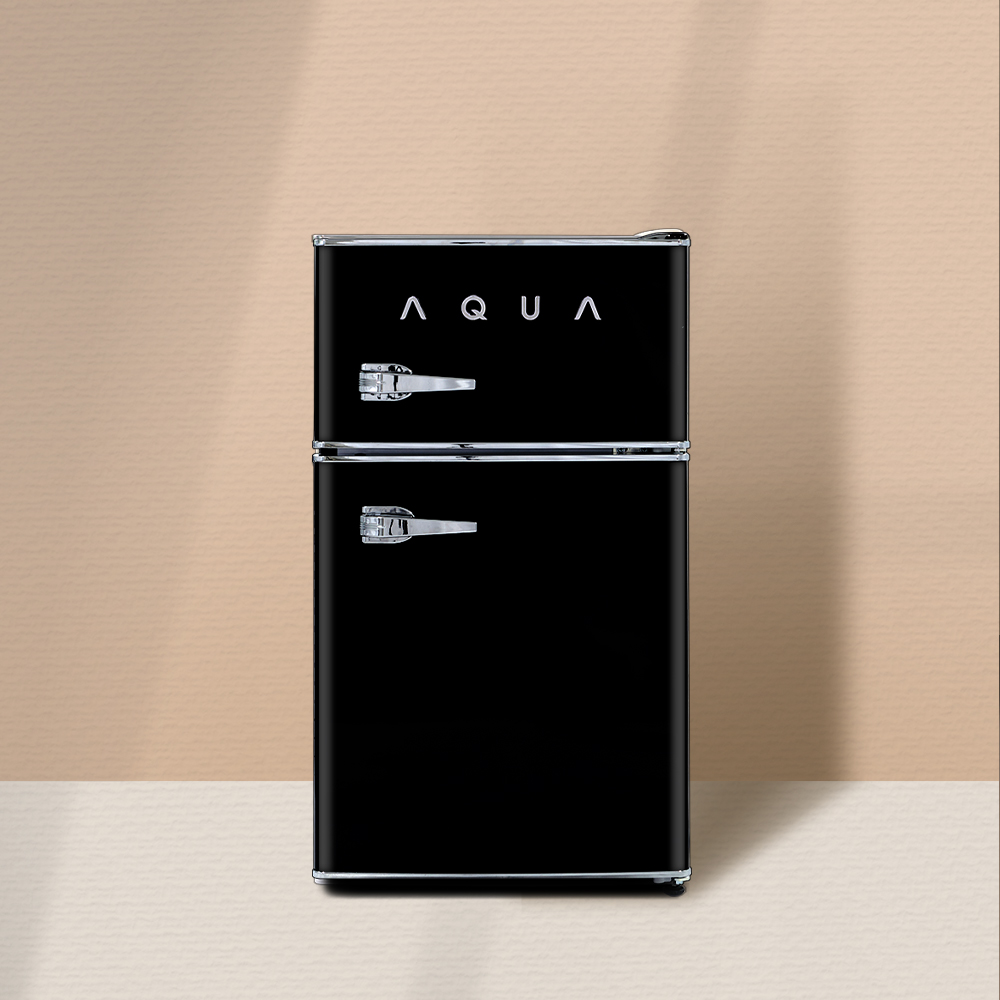 하이얼 미드센츄리모던 레트로 소형 미니 냉장고 82L 3D크롬로고 ART82MDCLB