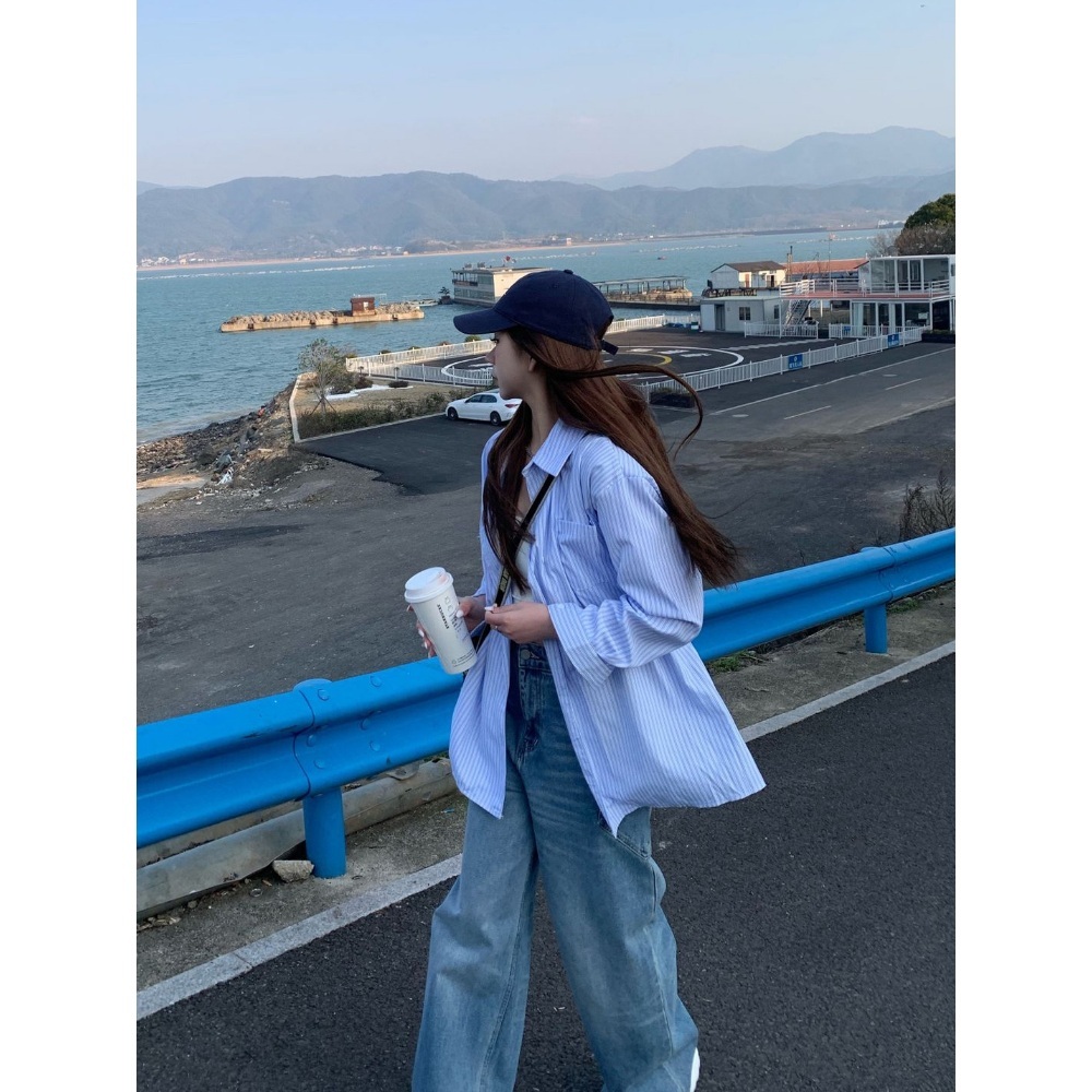 용감무쌍 용수정 46회 엄현경 셔츠 블라우스 용수정 오버핏 간절기 의상 옷 패션 - 상세 이미지 2