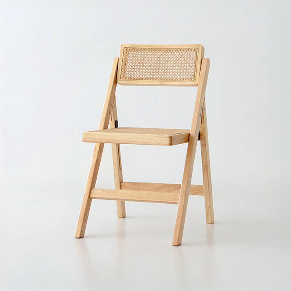 RAMIRA 테이블 12080 HPL 라운드형  + POLIM 접이식 라탄의자 2인세트