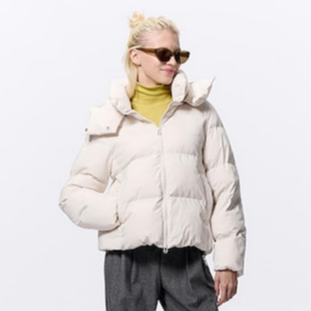 지유 패딩 히트 블루종 여자 여성 겨울 숏 점퍼 351529