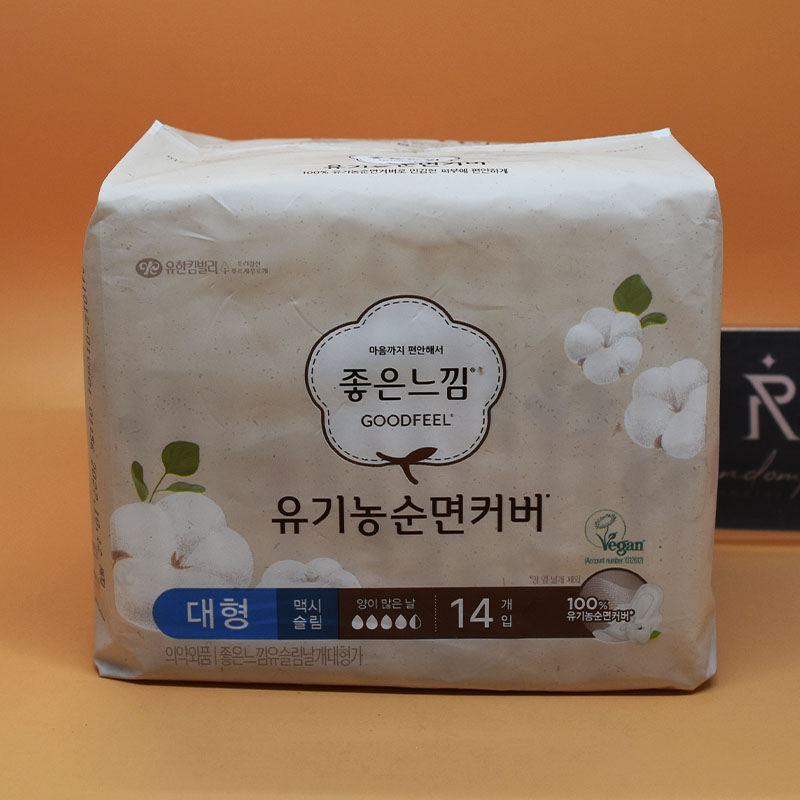 좋은느낌 유기농순면 생리대 맥시슬림 대형 14P : 랜덤플레이