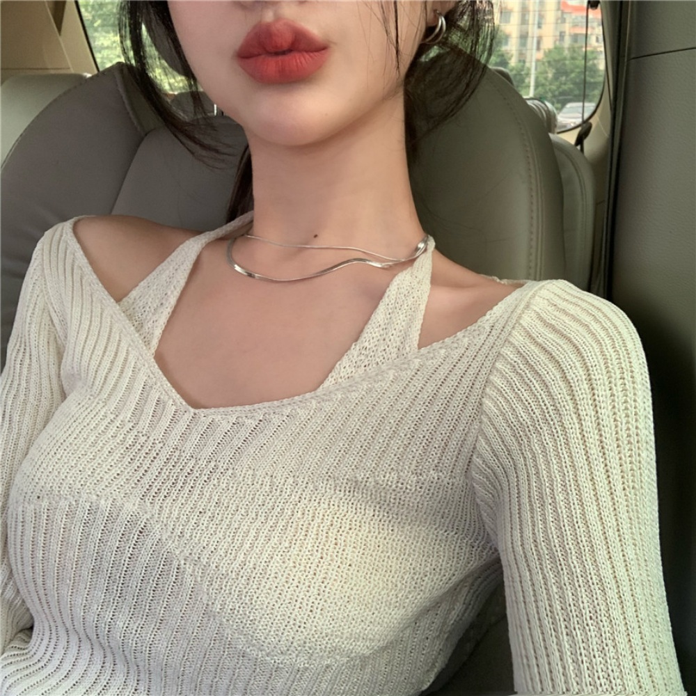 놀라운 토요일 322회 태연 니트 홀터넥 섹시한 어깨 트임 의상 옷 패션 - 상세 이미지 2