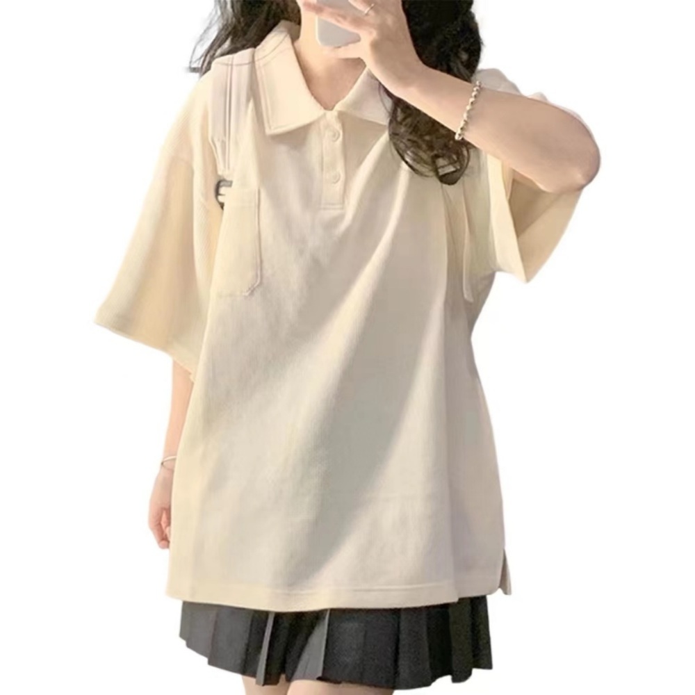 놀아주는 여자 11회 문지인 티셔츠 반팔 구미호 카라넥 데일리 의상 옷 패션 - 상세 이미지 4