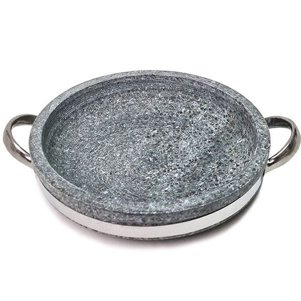 돌판(6) 24cm 불고기판 구이판 전골냄비 삼겹살 소고기 장수곱돌 높이 6cm 돌판 (6cm) 28cm : 사나유통