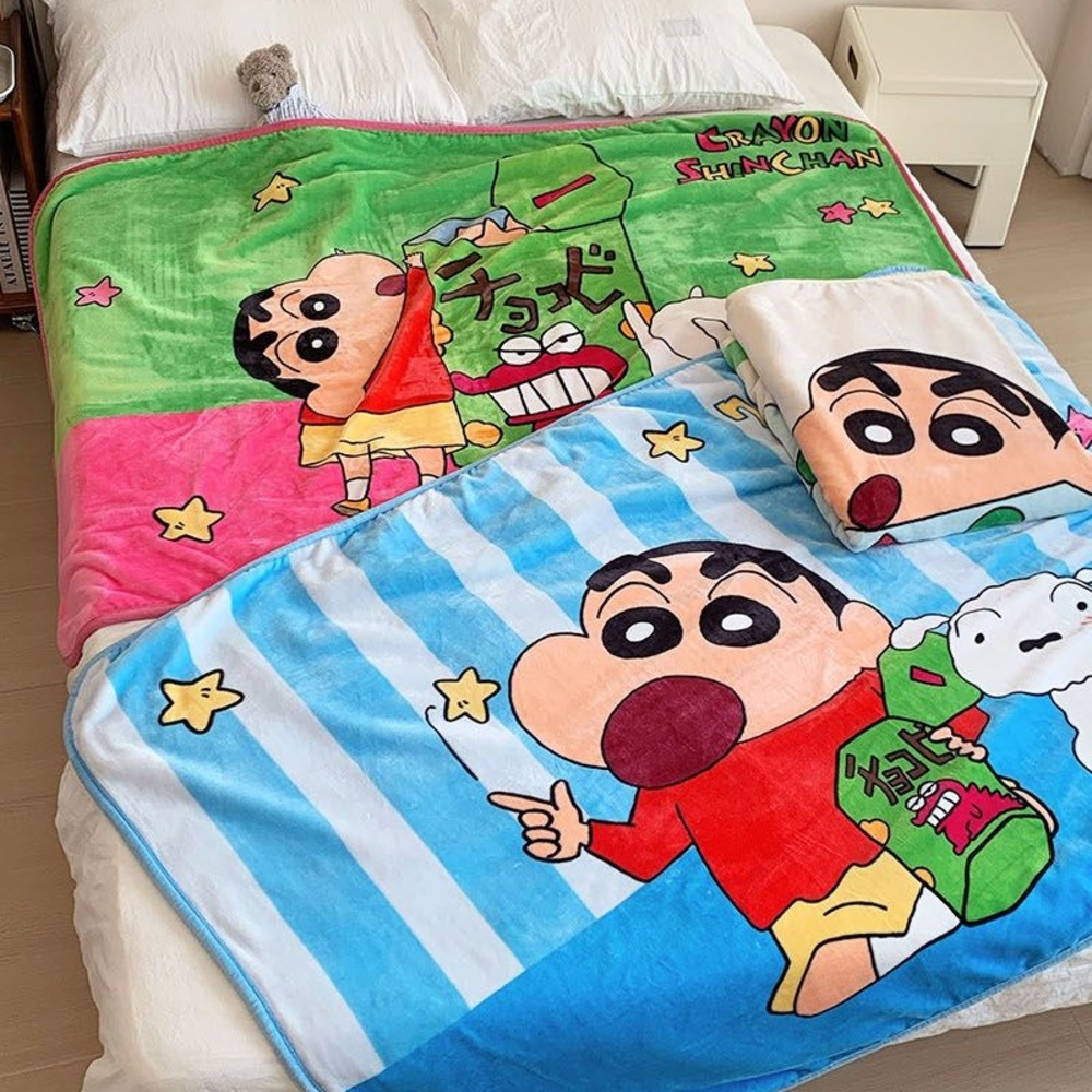 짱구는 못말려 담요 귀여운 짱구 캐릭터 캠핑 극세사 블랑켓 쇼파 블랭킷