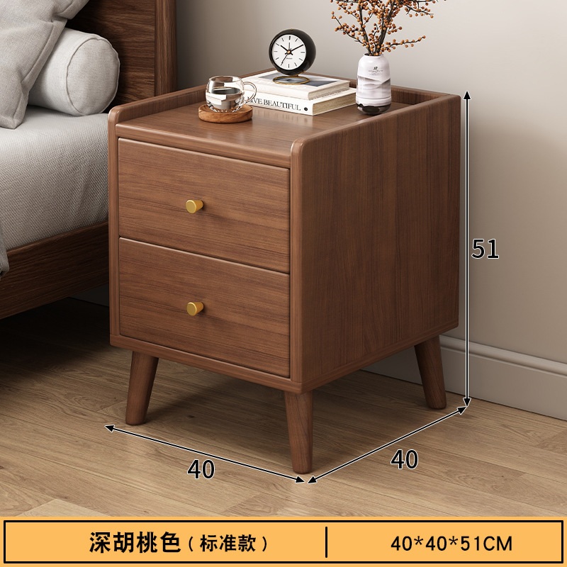 침대 사이드 협탁 원목 보조 선반 틈새 테이블 슬림 2단 서랍 A형 20x40x51 이미지 7