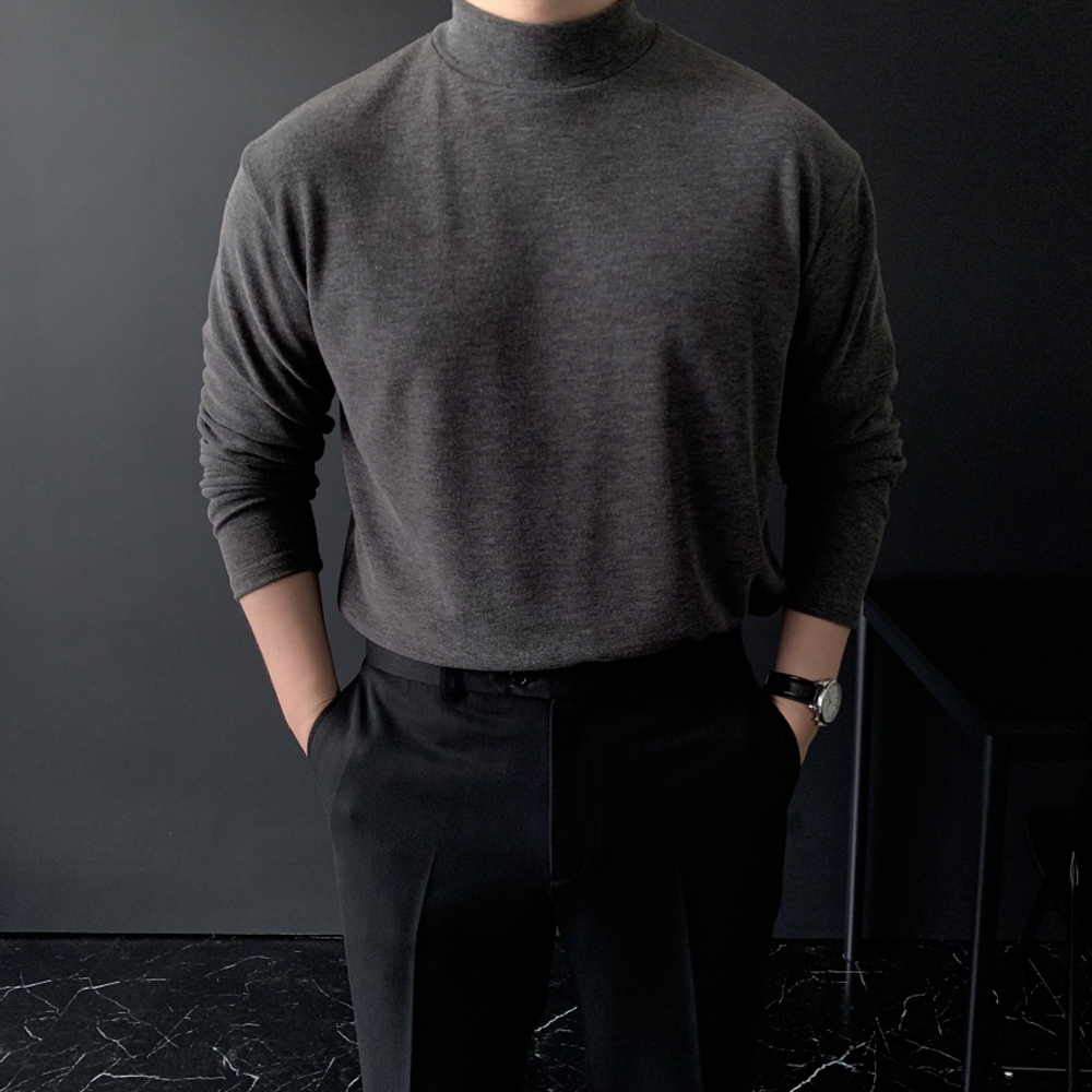 남자목티 남자반폴라티 남성면반목티 - 상품 이미지