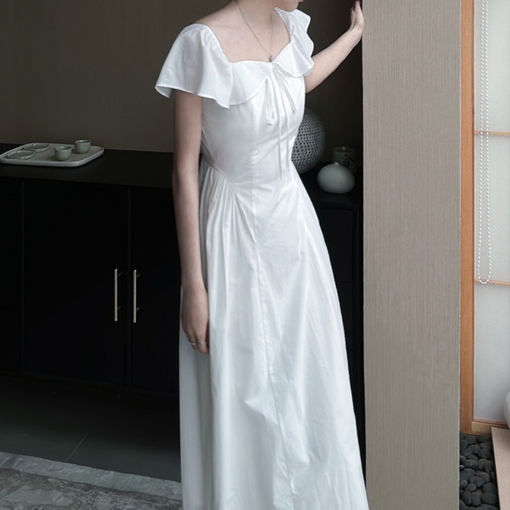 놀면뭐하니 247회 이미주 원피스 화이트 스퀘어넥 프릴 의상 옷 패션 - 상품 이미지