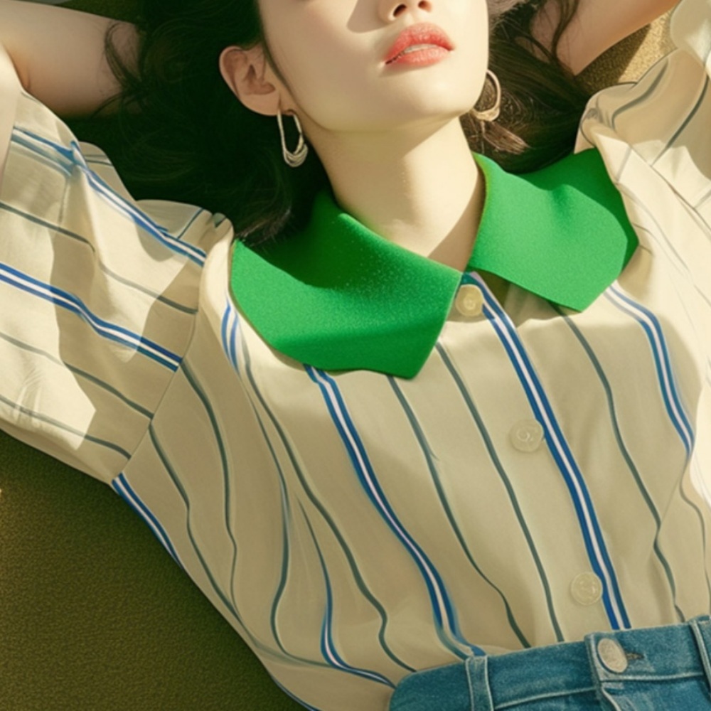 전참시 308회 홍현희 블라우스 셔츠 화려한 줄무늬 의상 옷 패션 - 상품 이미지