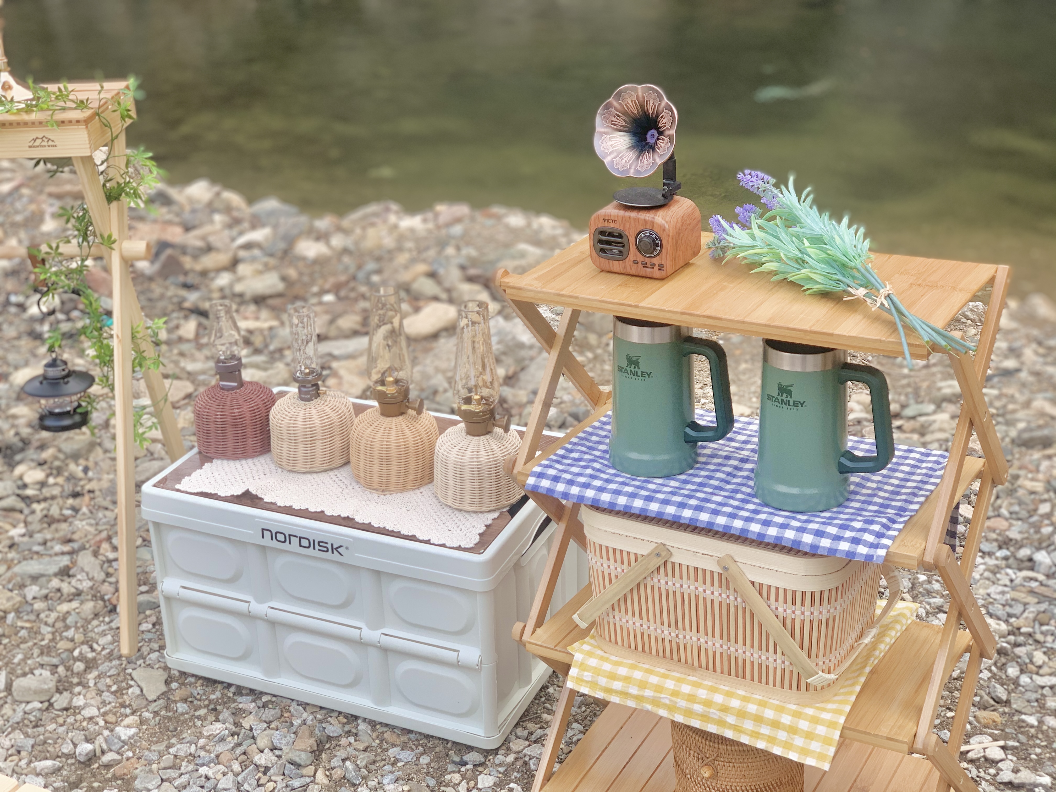 미니테이블보 캠핑 쉘프 협탁보 전자렌지커버