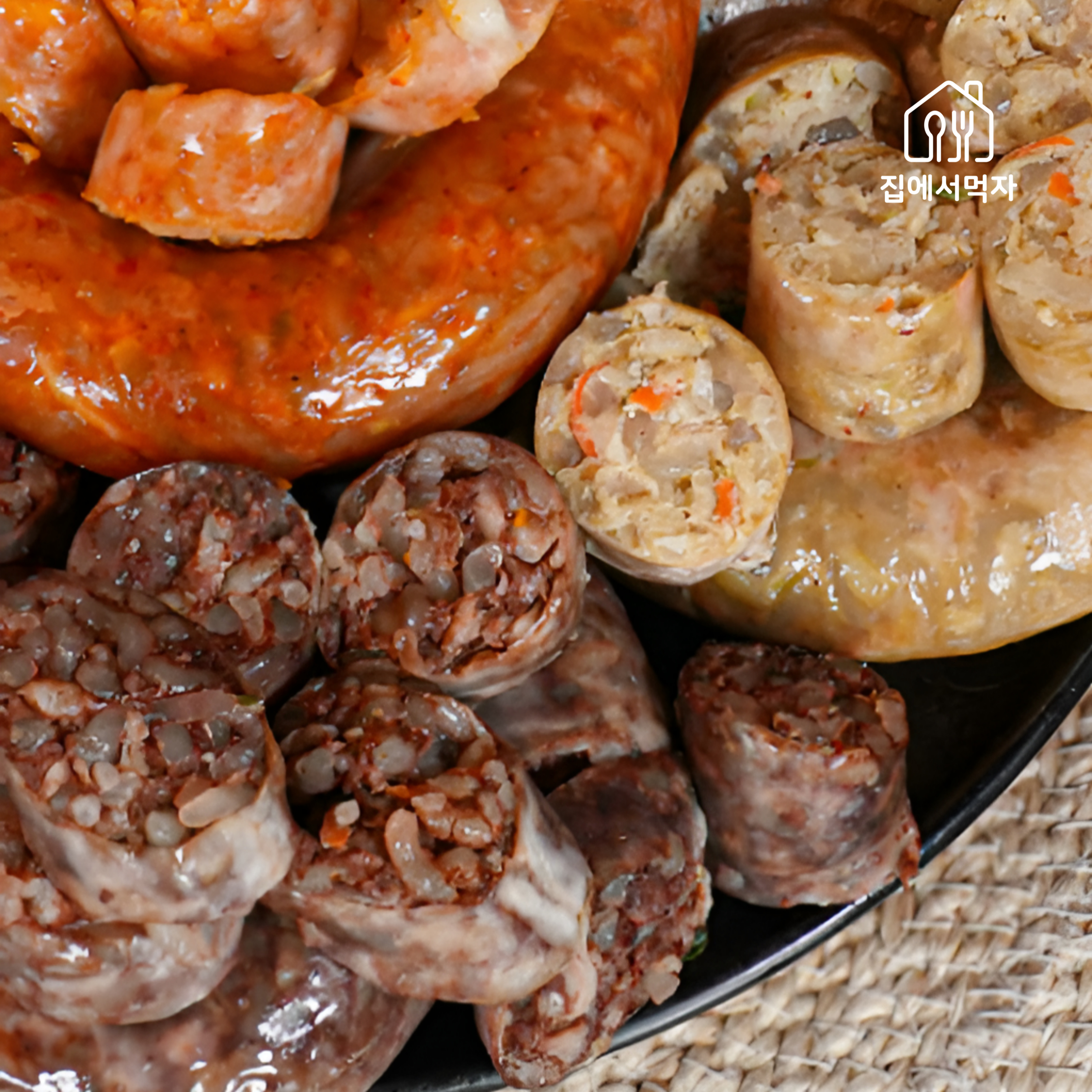 찰 순대 옛날 토종 백 김치 누드 땡초 모듬 순대 400g 상품 이미지