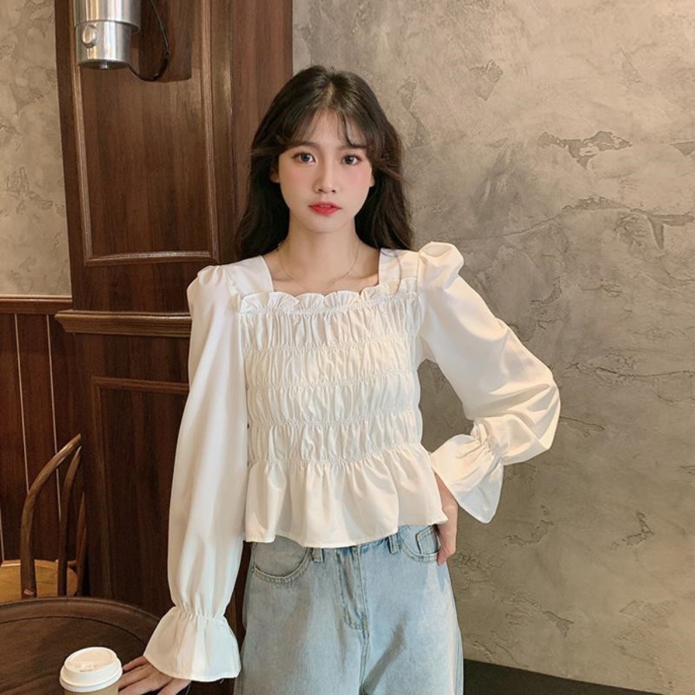 전참시 307회 트리플에스 S7 김나경 블라우스 셔츠 스퀘어넥 셔링 의상 옷 패션 - 메인 이미지