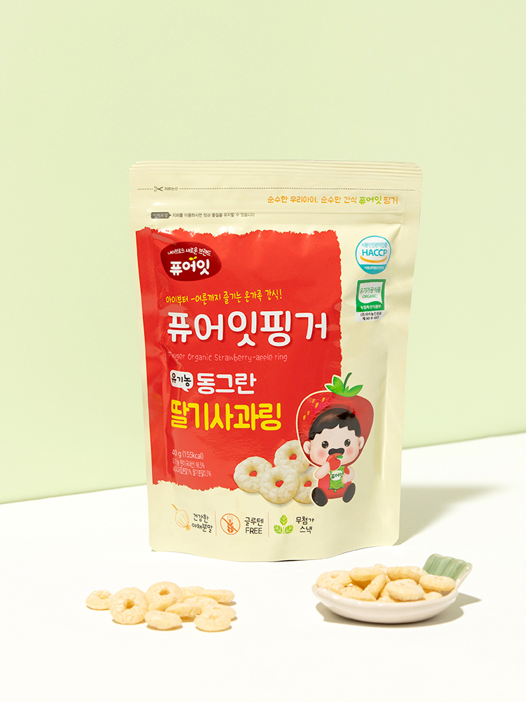 퓨어잇 핑거 유기농 아이과자 동그란 야채링 4가지맛 아기 간식 유아