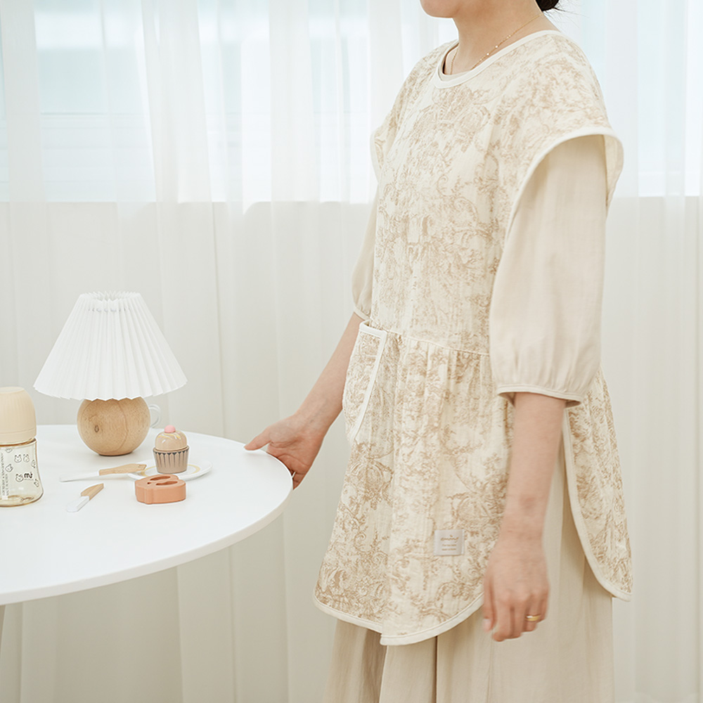 이몽 뜨왈드주이 엄마 턱받이 앞치마 수유가리개 침받이 이유식 아기 트림패드