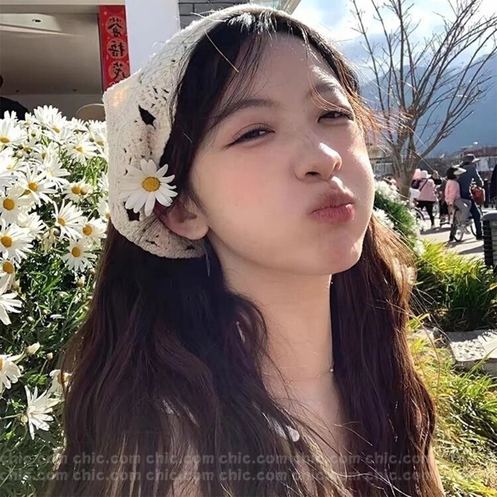 크로쉐 두건 크로셰 여자 머리 반다나 - 상세 이미지 3