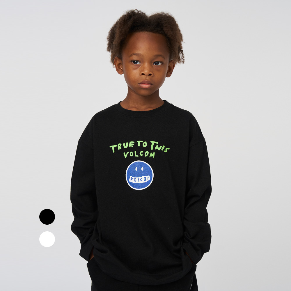 볼컴키즈 트루 스마일 롱 티셔츠_D4F300 - 상품 이미지