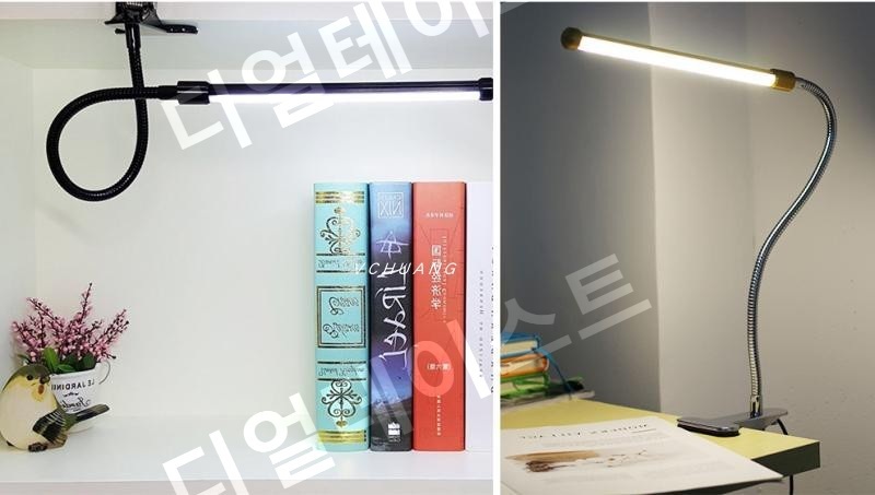 탁상 램프 LED 스탠드 클립 집게형 책상 업소용 학습용 인테리어 용품 - 상세 이미지 3