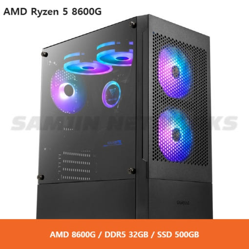 PCKOREA 라이젠 8600G 가성비 조립컴퓨터 PC [AMD8600G/DDR5 32GB/SSD500GB]