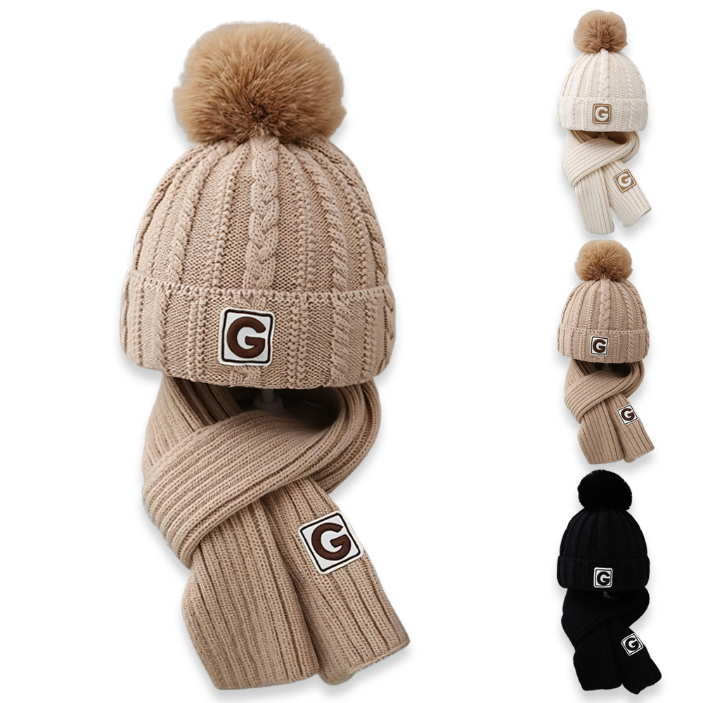 유아 키즈 아동 초등 학생 여아 남아 어린이 주니어 털 겨울 목도리 모자 넥 워머 세트 - 상세 이미지 5