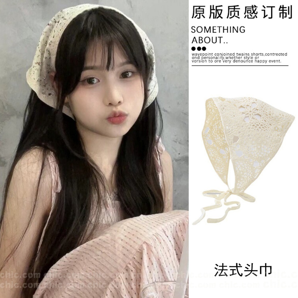 크로쉐 두건 크로셰 여자 머리 반다나 - 상세 이미지 2