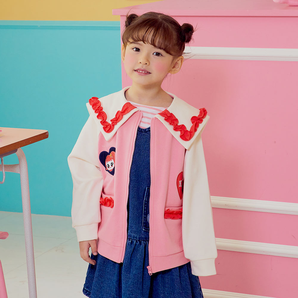 캐치티니핑 나나 프릴 빅카라 점퍼 여아 아우터 - 상품 이미지