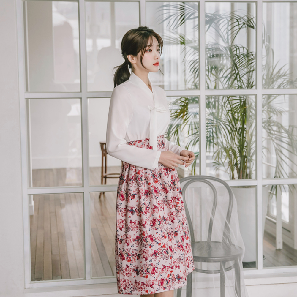 생활한복 다흰 저고리 개량 계량 퓨전 반티-167 - 상세 이미지 3