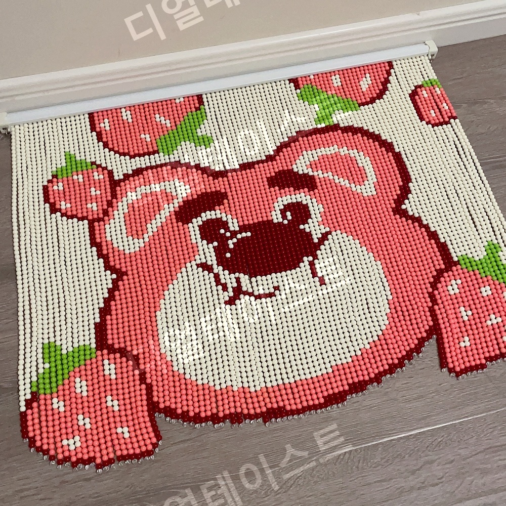 딸기곰 비즈발 만들기 키트 diy 재료 스트로베리 베어 - 상세 이미지 2