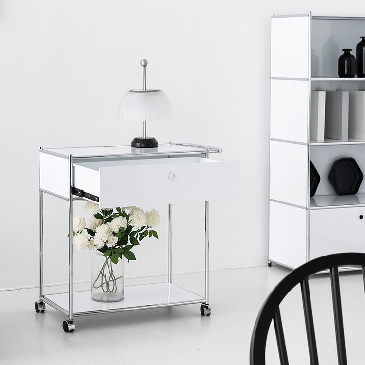 심플리 이동식 서랍장  BC646 870mmx400mmx860mm, 2단, 퓨어화이트 9110.2281 - 상세 이미지 4