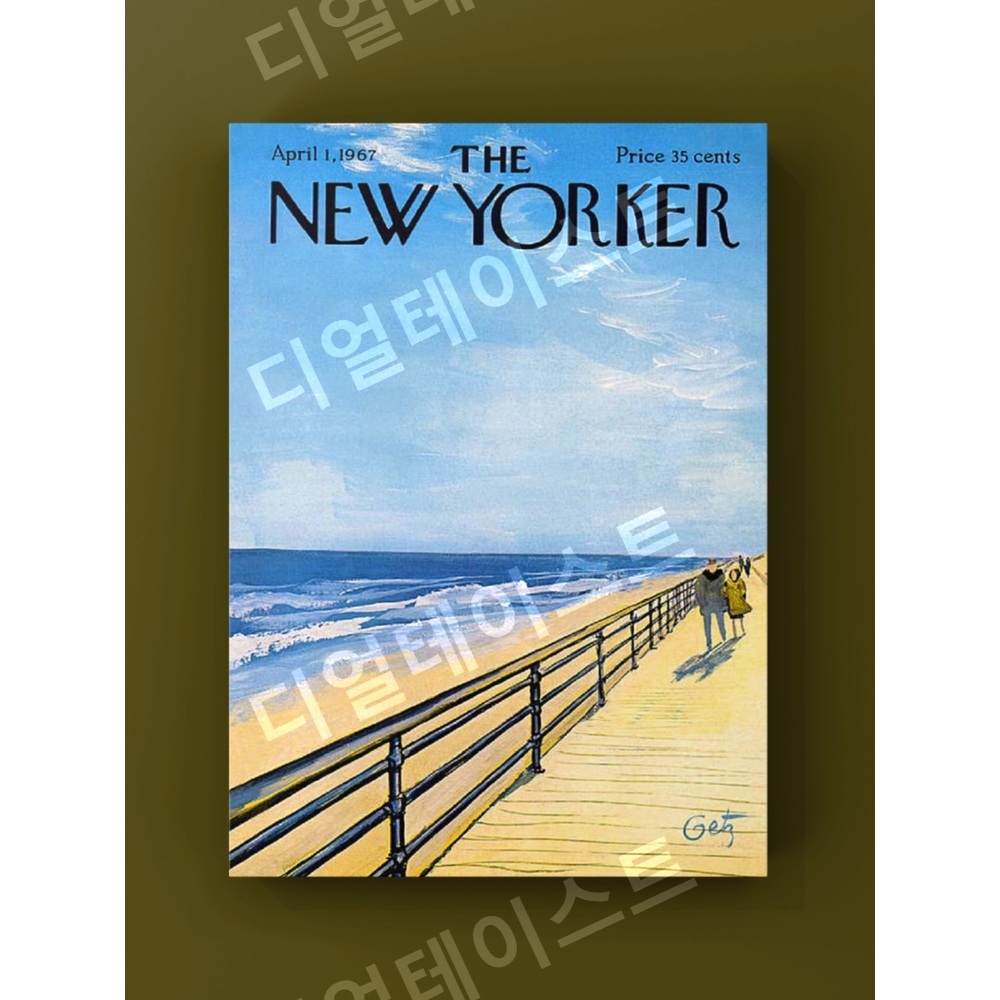 New Yorker 여름 인테리어 그림 일러스트 액자 포스터 - 상세 이미지 4