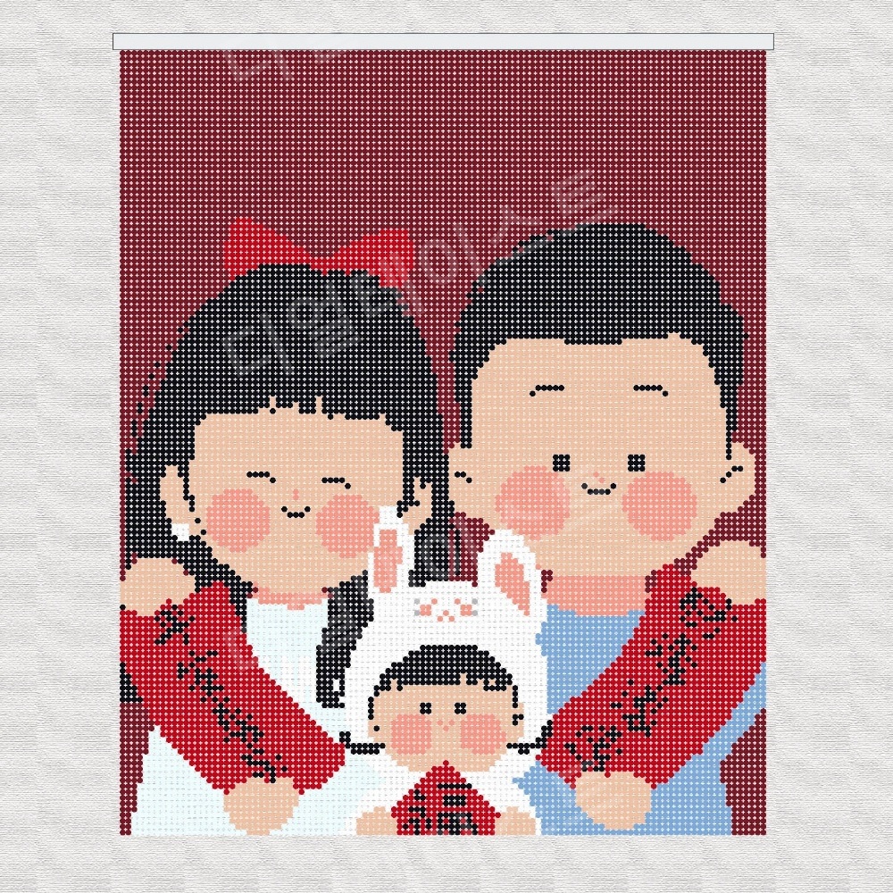 비즈발 만들기 키트 diy 재료 가족 사진 수제 커튼