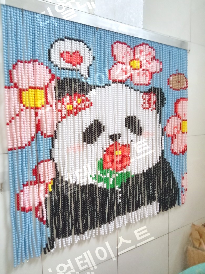 푸바오 비즈발 만들기 키트 diy 재료 팬더 판다 그림 홈인테리어 장식 - 상세 이미지 5