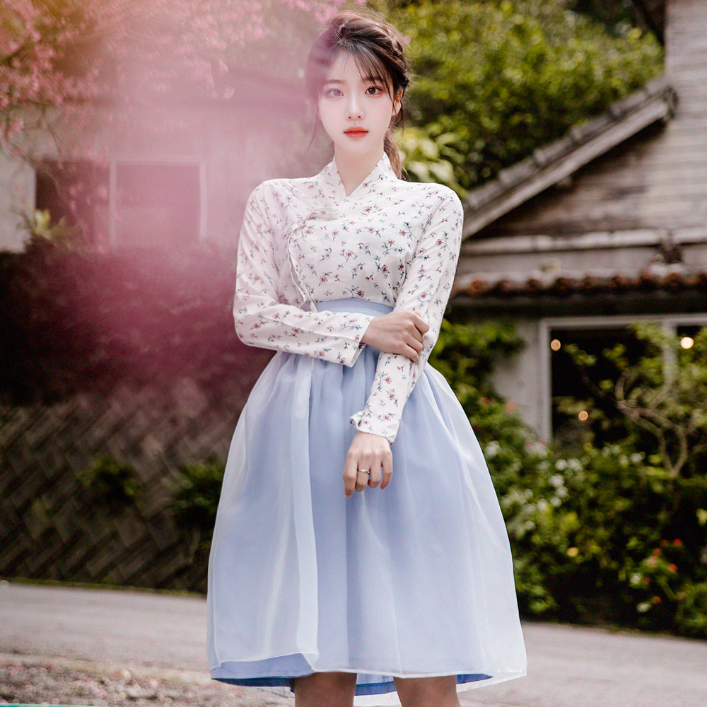 생활한복 세트 수채화+닻별 개량 계량 퓨전 반티-178.3