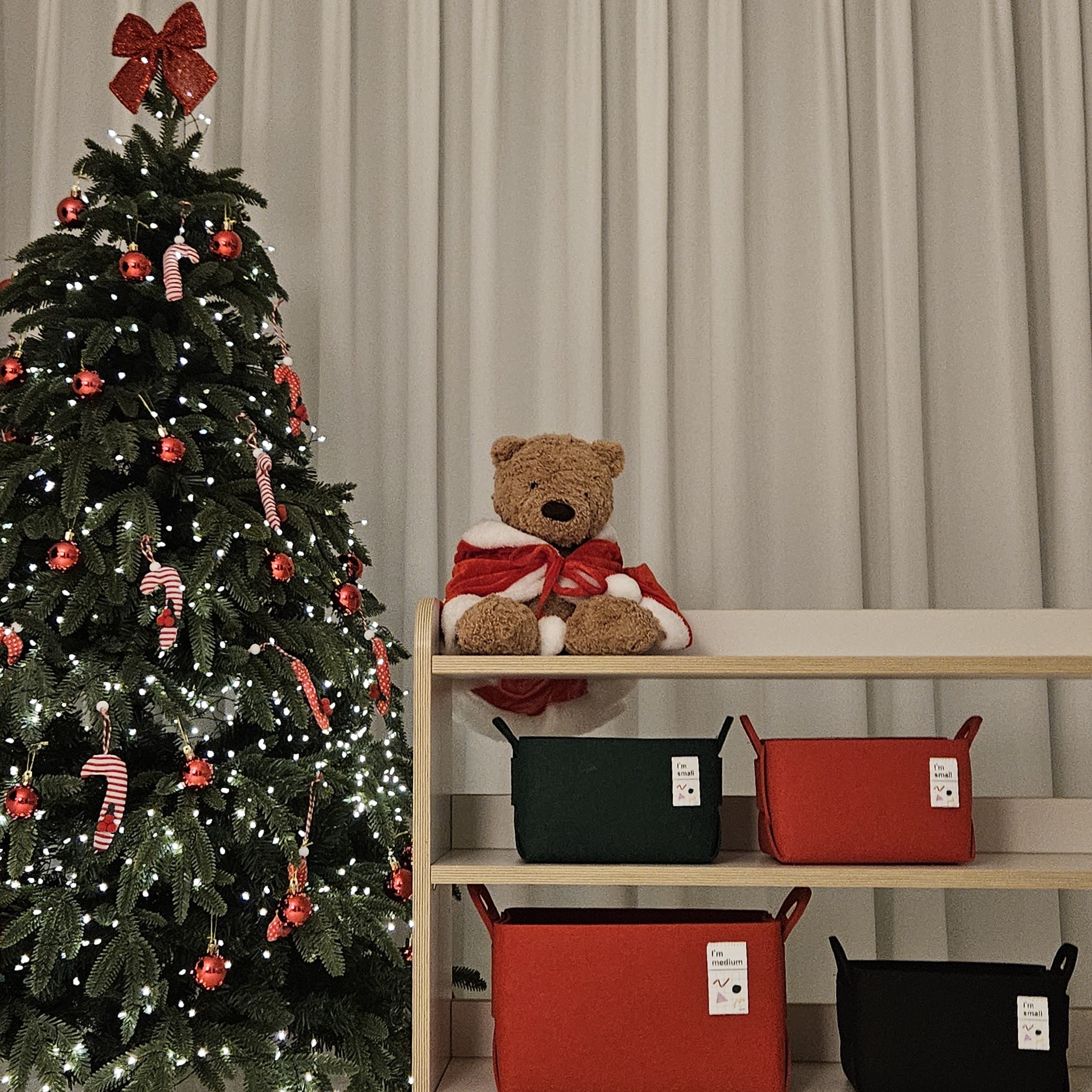 코드86 펠트바구니 장난감 소품정리 패브릭바구니 수납 바스켓 S