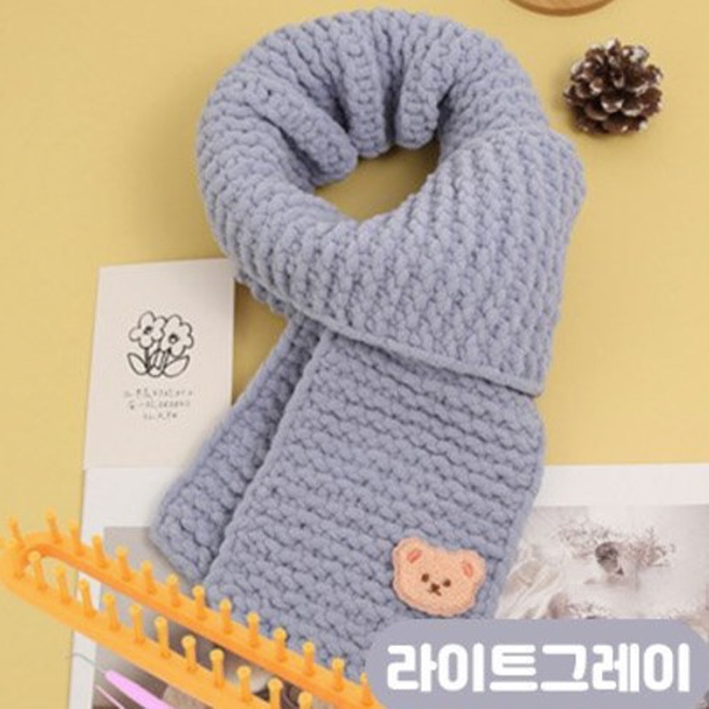 목도리 뜨기 쁘띠 넥워머 남자 대바늘 뜨개질 배우기 미니 - 상세 이미지 2