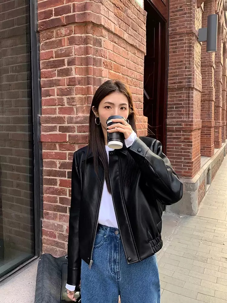 스캔들 99화 한채영 자켓 레더 문정인 카라넥 긱시크 의상 옷 패션 - 상세 이미지 3