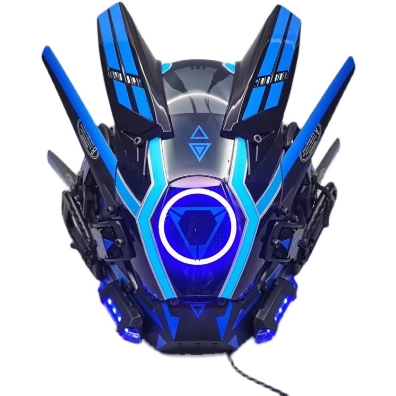 마스크 사이버 코스프레 코스튬 LED 가면 로봇 공연 펑크 전사 헬멧 - 상품 이미지