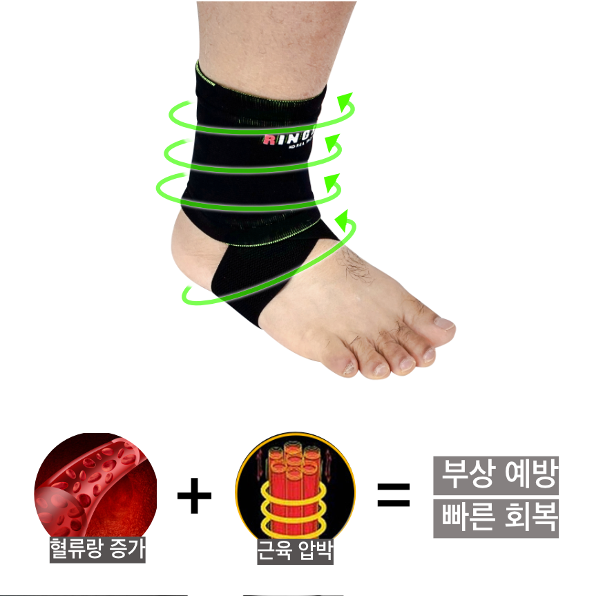 링사이드코리아 발목보호대 복싱 격투기 / 아킬레스 2중스트랩 강도조절 농구 러닝 이미지 8