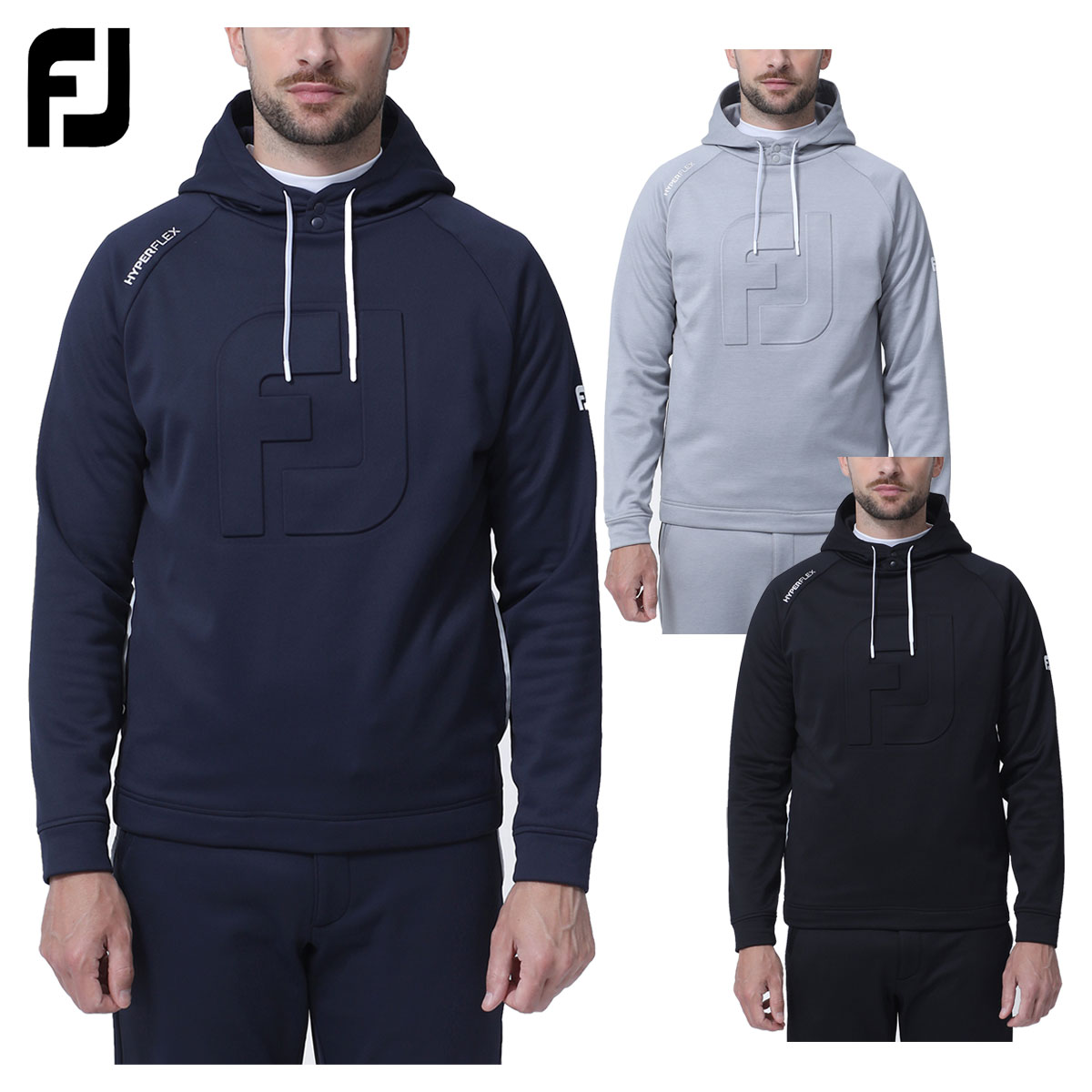 풋조이 FOOTJOY 남성 골프 후드 기모 티셔츠 FJ-F23-M05 3컬러 - 상품 이미지