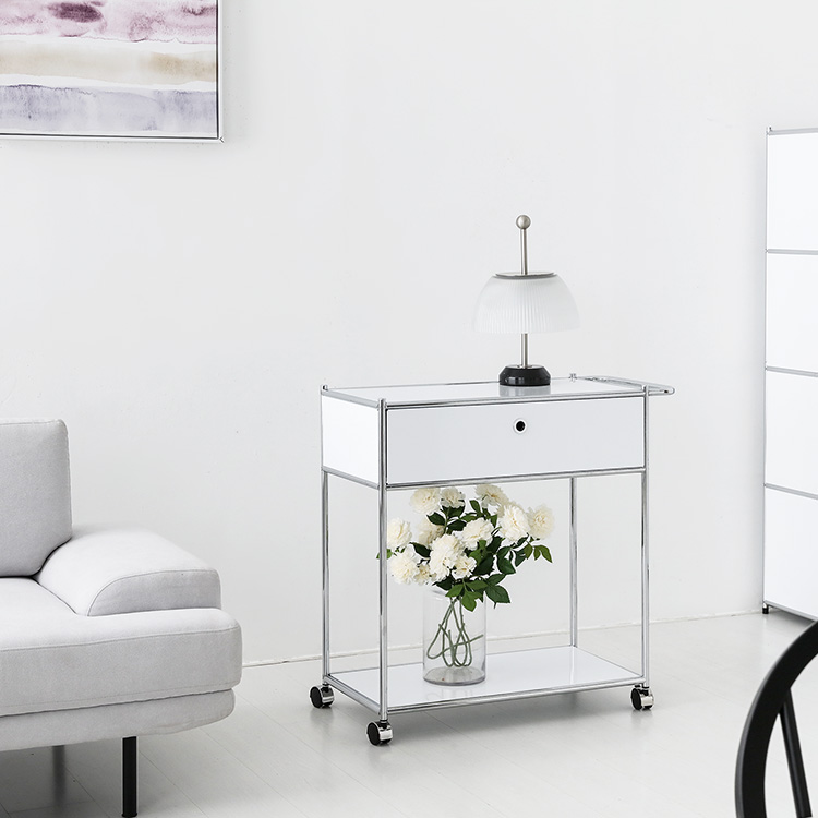 심플리 이동식 서랍장  BC646 870mmx400mmx860mm, 2단, 퓨어화이트 9110.2281 - 상세 이미지 3