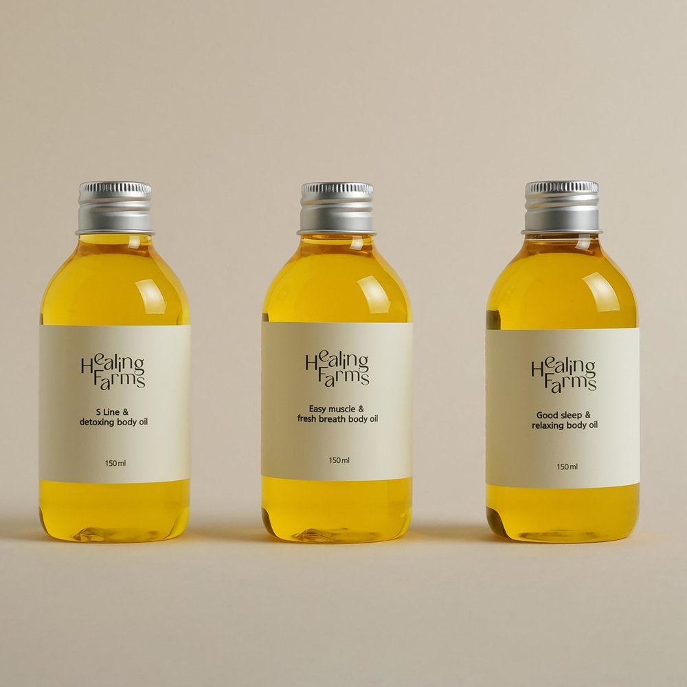 힐링팜스 천연 아로마 마사지 오일 바디 발 전신 보습 맛사지 괄사 커플 150ml - 상세 이미지 3