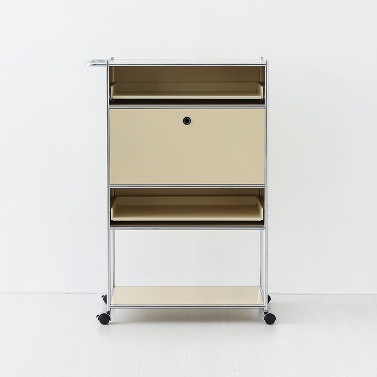 심플리 이동식 수납장 1문 BC641 870mmx400mmx1265mm, 4단, 솔리드베이지 9940.6092 - 상품 이미지