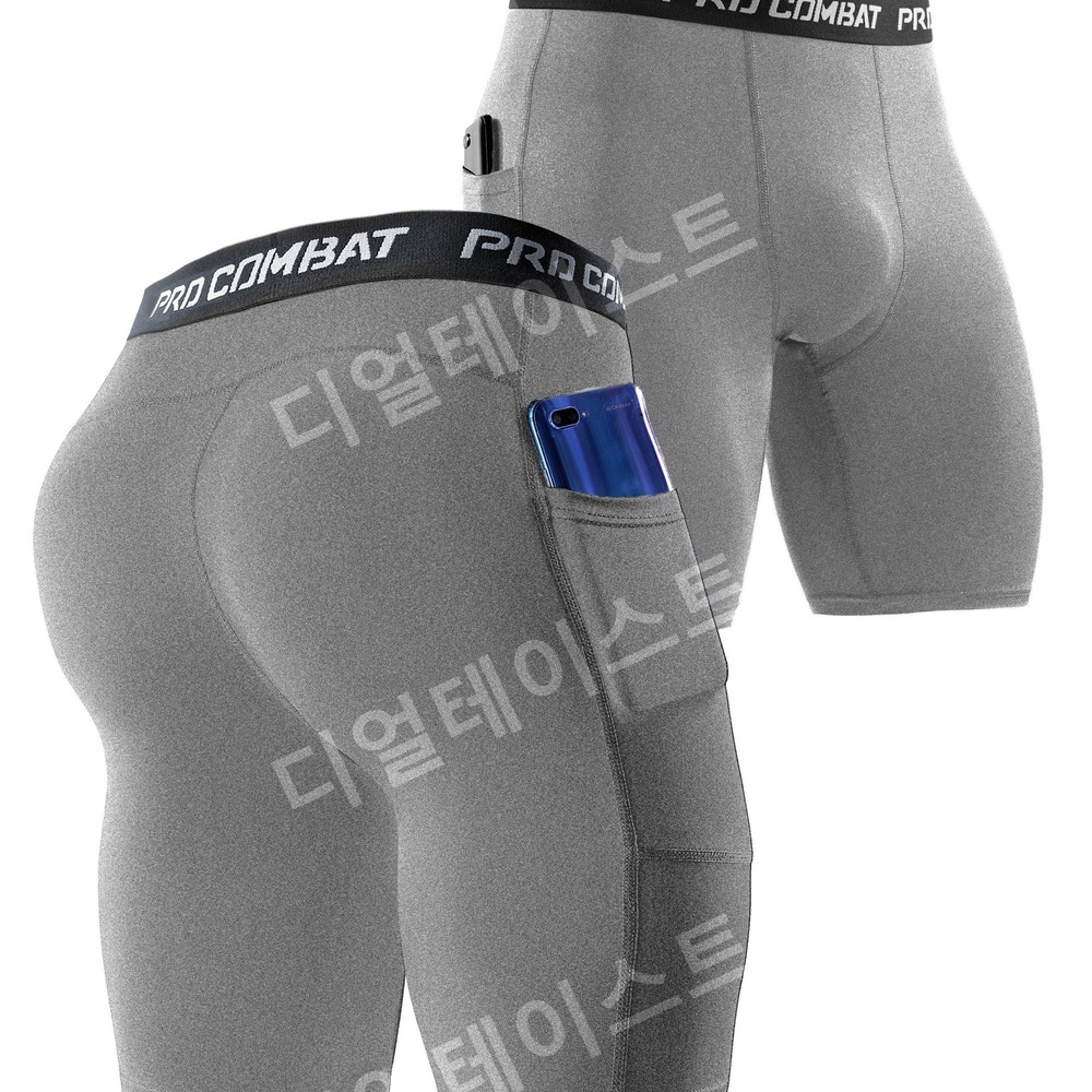 짐웨어 헬스반바지 반바지 측면 휴대폰 주머니 - 상품 이미지