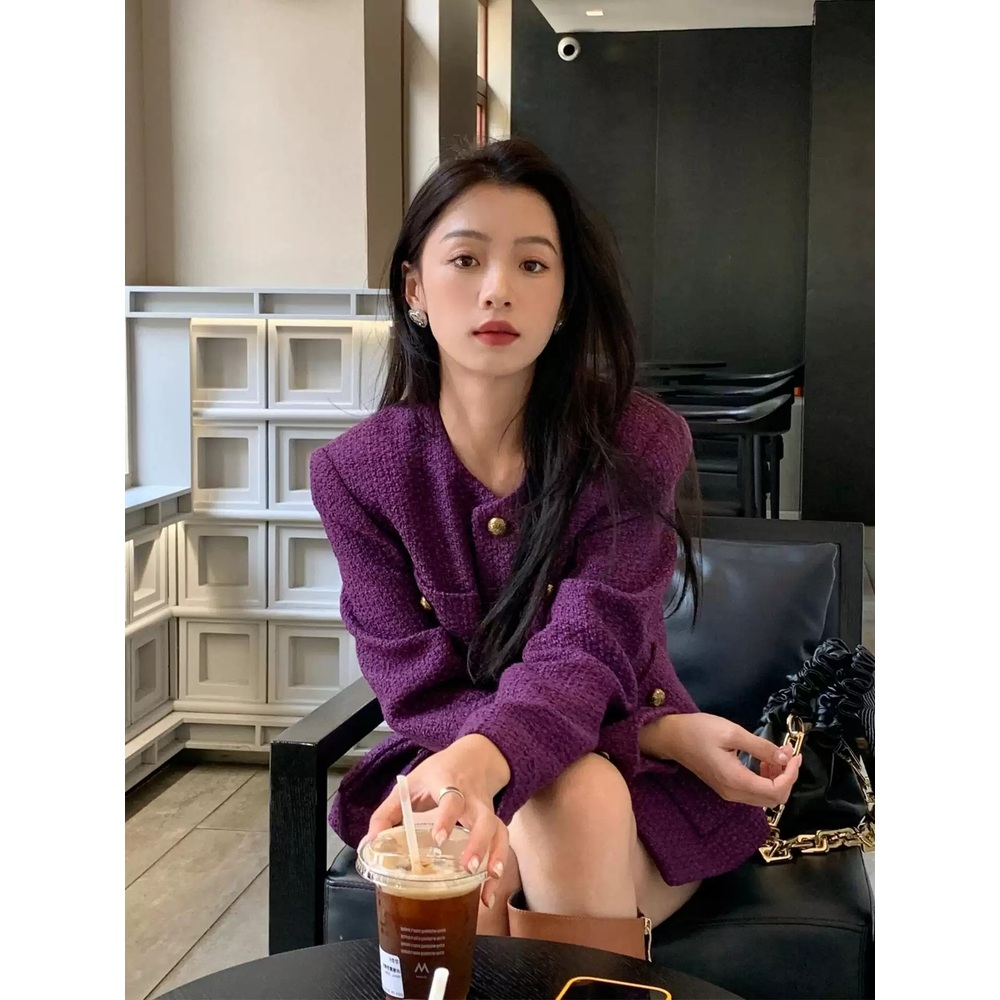 있지 리아 자켓 트위드 공항패션 독특한 간절기 의상 옷 패션 - 상세 이미지 3