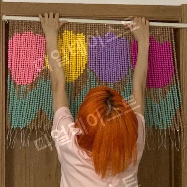 구슬커튼 패키지 재료 부자재 비즈발 만들기 키트 diy 올인원 - 메인 이미지
