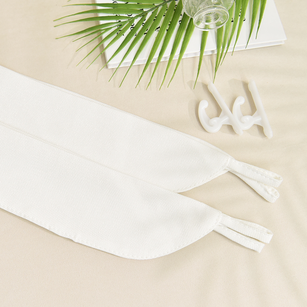 아라크네 아일렛형 린넨룩 화이트 암막커튼 엘리스 135x170 거실 안방