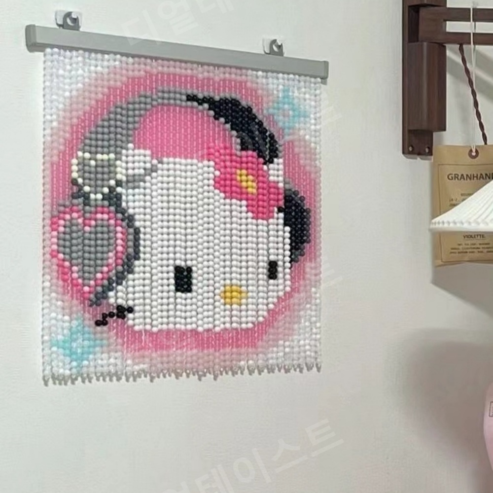 비즈발 만들기 키트 diy 재료 헬로 키티 구슬발 도면 준비물 - 메인 이미지