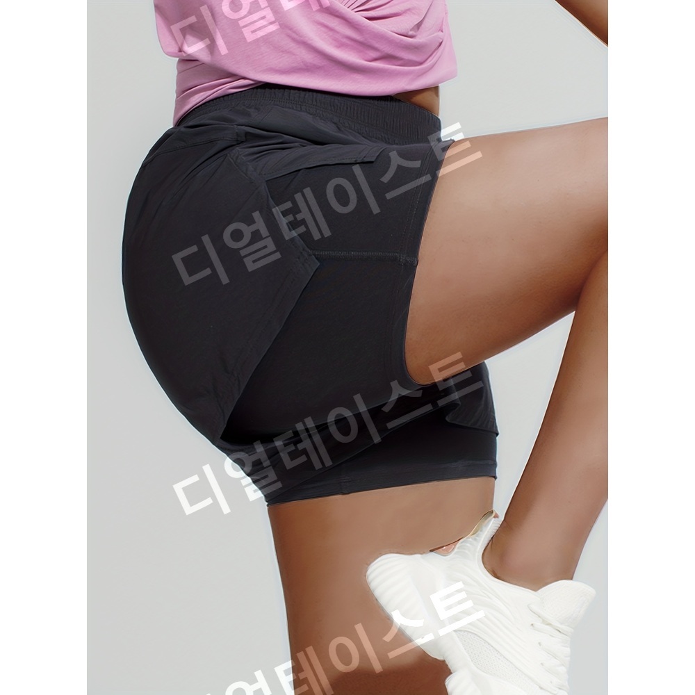 여성용 피트니스 반바지 여성 액티브웨어 스쿼트 짐웨어 - 상세 이미지 5