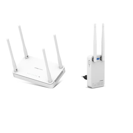 EFM네트웍스 IPTIME AX3000R + EXTENDER-N300 기가비트 인터넷 무선 유무선 와이파이  증폭기 랜카드 패키지