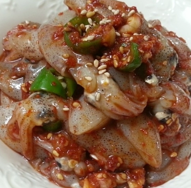 국산 생꼴뚜기무침(생호래기무침) 250g 젓갈반찬 밑반찬