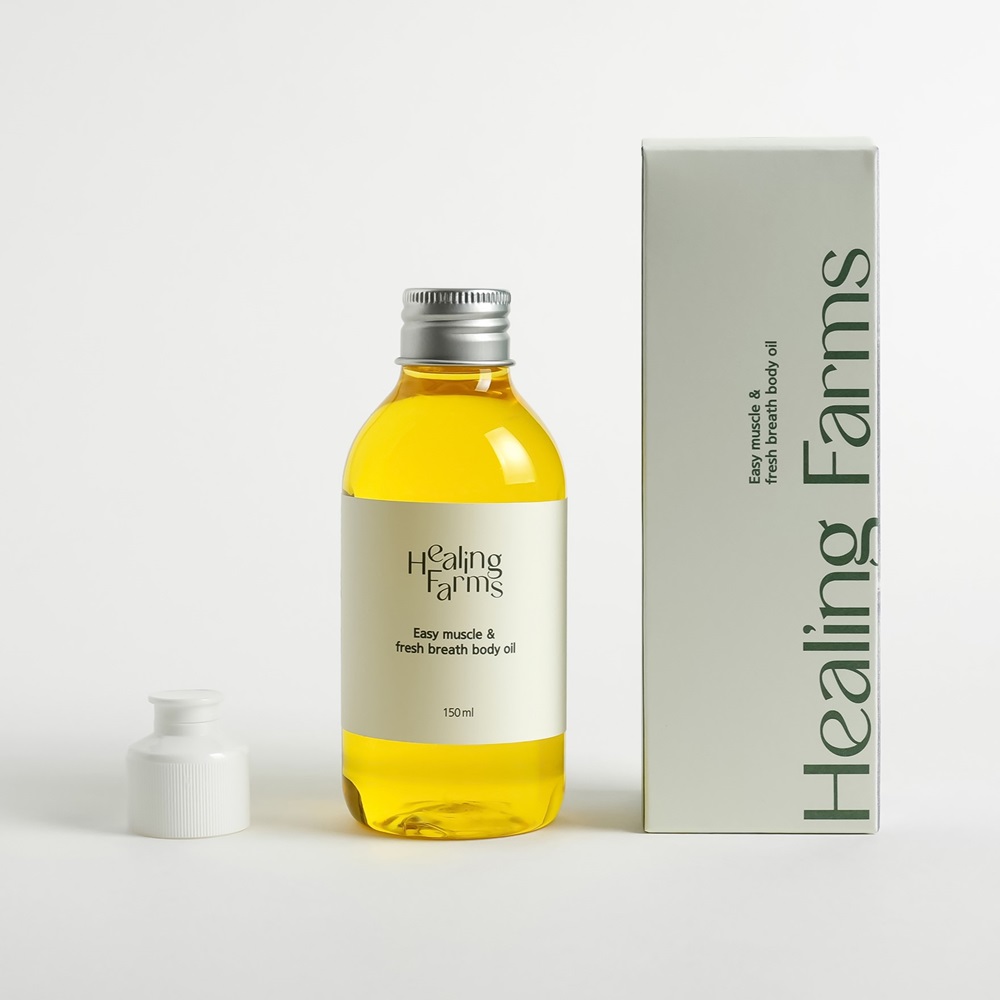 힐링팜스 천연 아로마 마사지 오일 바디 발 전신 보습 맛사지 괄사 커플 150ml - 상품 이미지